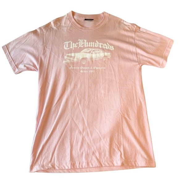 The Hundreds Men's Pink Los Cientos Crewneck T-Shirt - Size Large - Picture 3 of 5